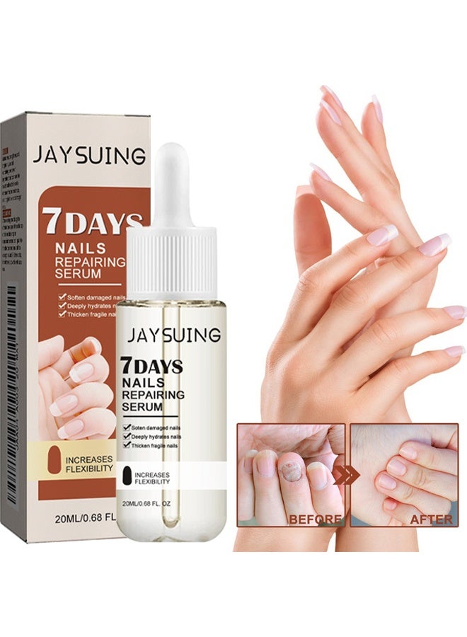 جايسوينغ سيروم إصلاح الأظافر 7Days، زيت مغذي لتقوية الأظافر، سيروم زيت نمو الأظافر، زيت تقوية الجلد حول الأظافر، سيروم الأظافر للنمو والإصلاح للأظافر التالفة، 20 مل - Image 1